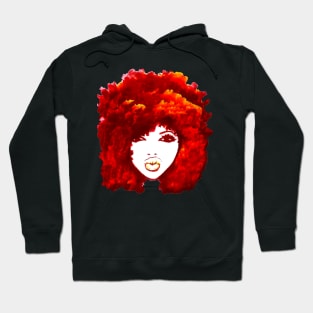 Afro Hair Curly Red Fire Autumn Natural Hair T-Shirt Hoodie